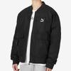 Puma Solid Color Print Logo Zip Jacket Men Outerwear Black 535584-01