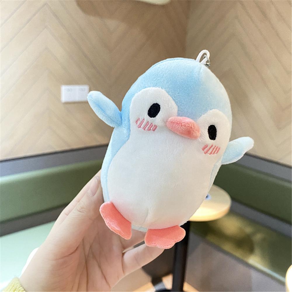 4 Farben - 10 cm Pinguin Tier Schlüsselanhänger Plüschtier, Gefüllter Schlüsselring Plüschpuppe
