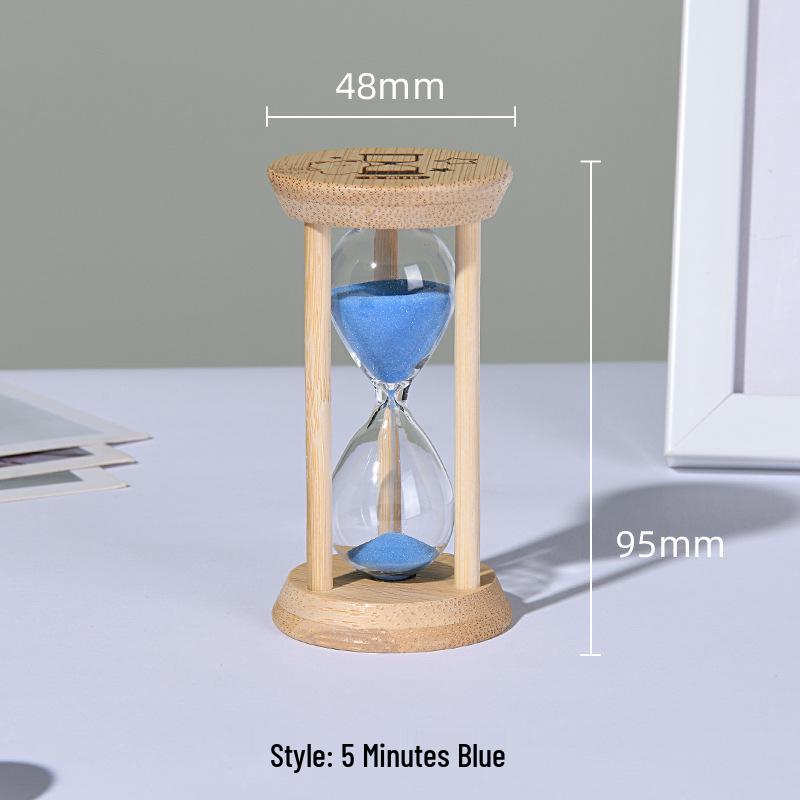 Bamboo & Wood Durable Hourglass Timer - Creative Design for High-End Decor