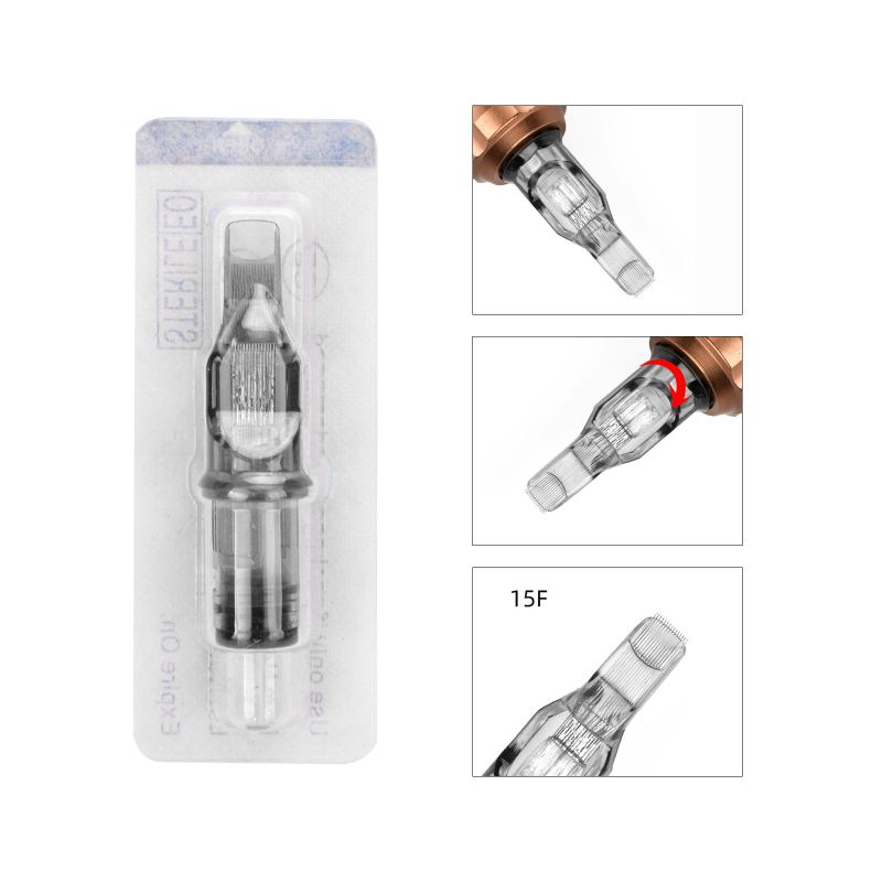 10 stücke Edelstahl Tattoo Patrone Nadel 0,35mm 1215f Tinte Patrone Tattoo Nadel
