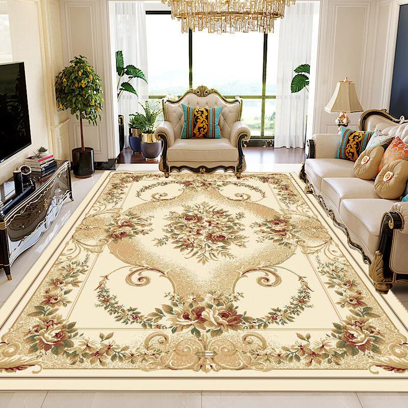Classical Big Size Living Room Carpet 140x200 Red Luxury Home Decoration Bedroom Soft Area Rug European Room Decor Washable Mat