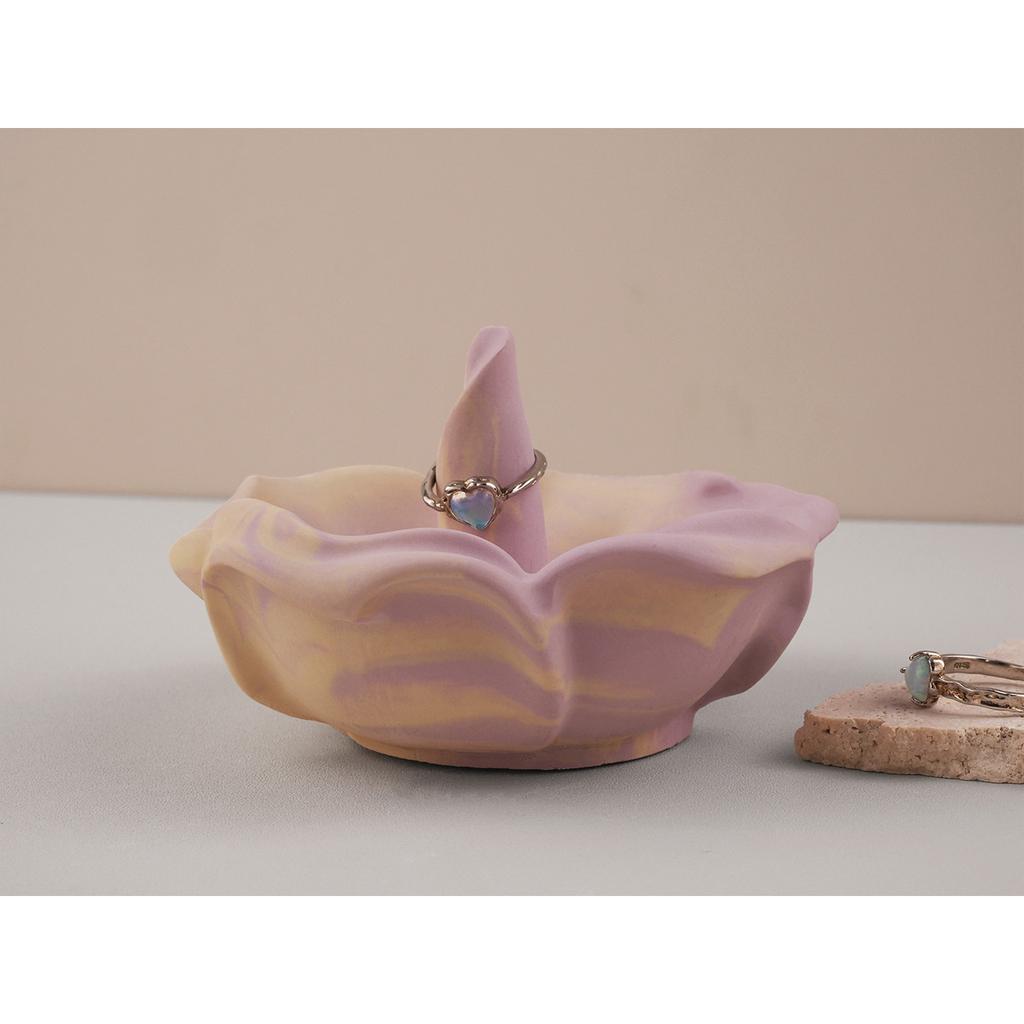 Všestranná silikonová forma s květem růže na výrobu misky Ručně vyráběná forma držáku na prsteny Forma na výrobu šperků z epoxidové pryskyřice