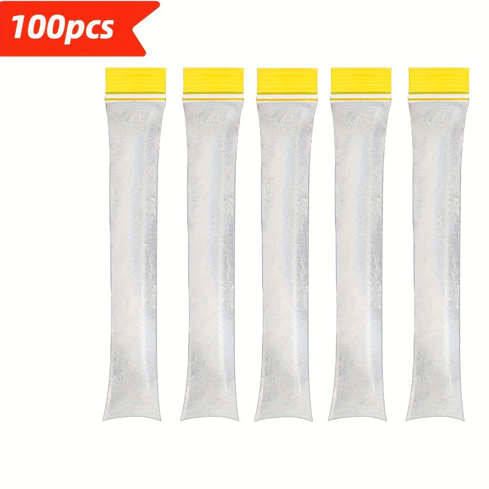 100pcs Summer Colorful Ice Cube Bags, Beverage & Cocktail Ice Cubes Bag, Self-Sealing Freezer Bags, Stackable Space-Saving for Summer Parties