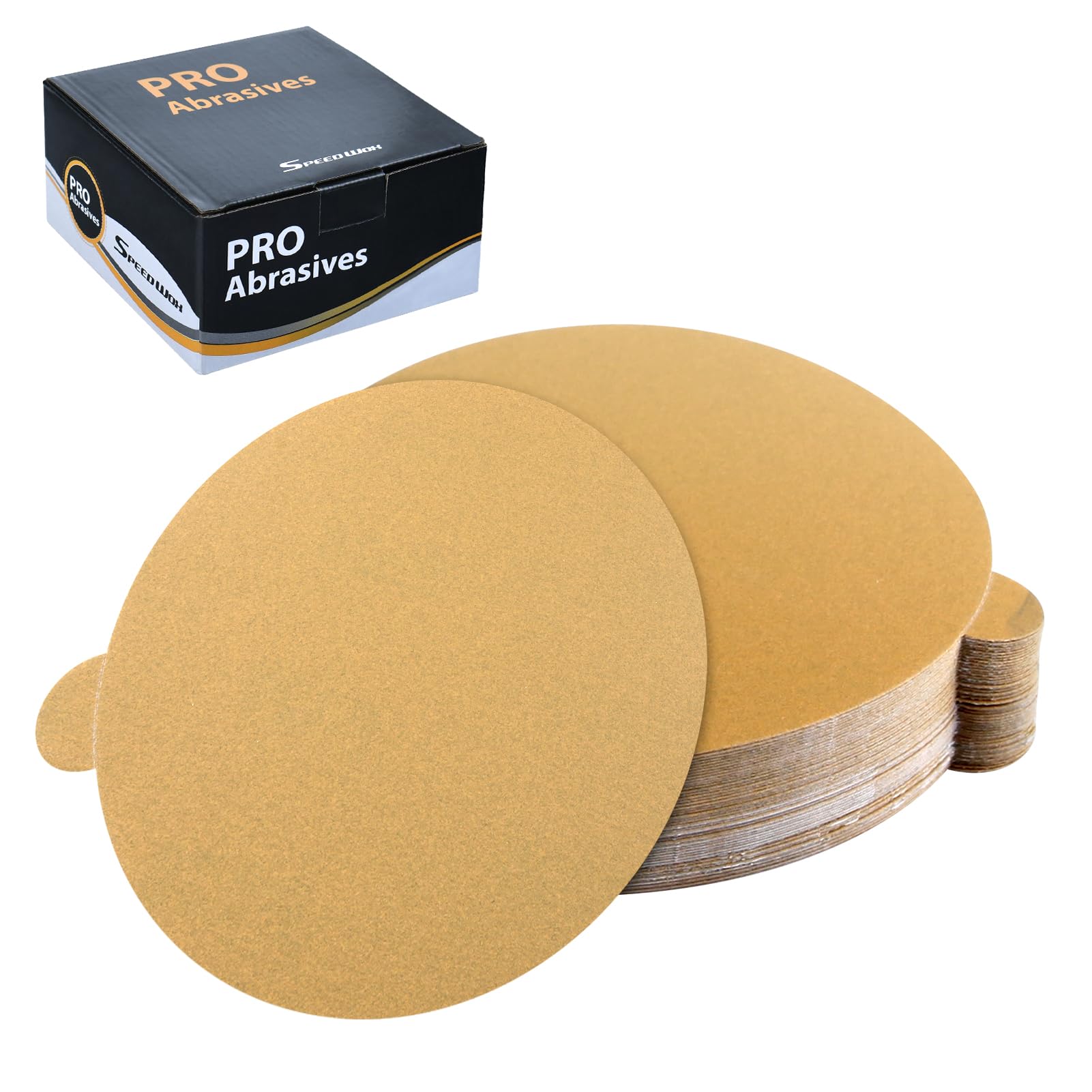 

SPEEDWOX 125mm PSA Sanding Discs Sandpaper PSA Abrasive Woodworking Precision Magic with Adhesive Aluminum Oxide Round for Automotive DA Sandpaper for