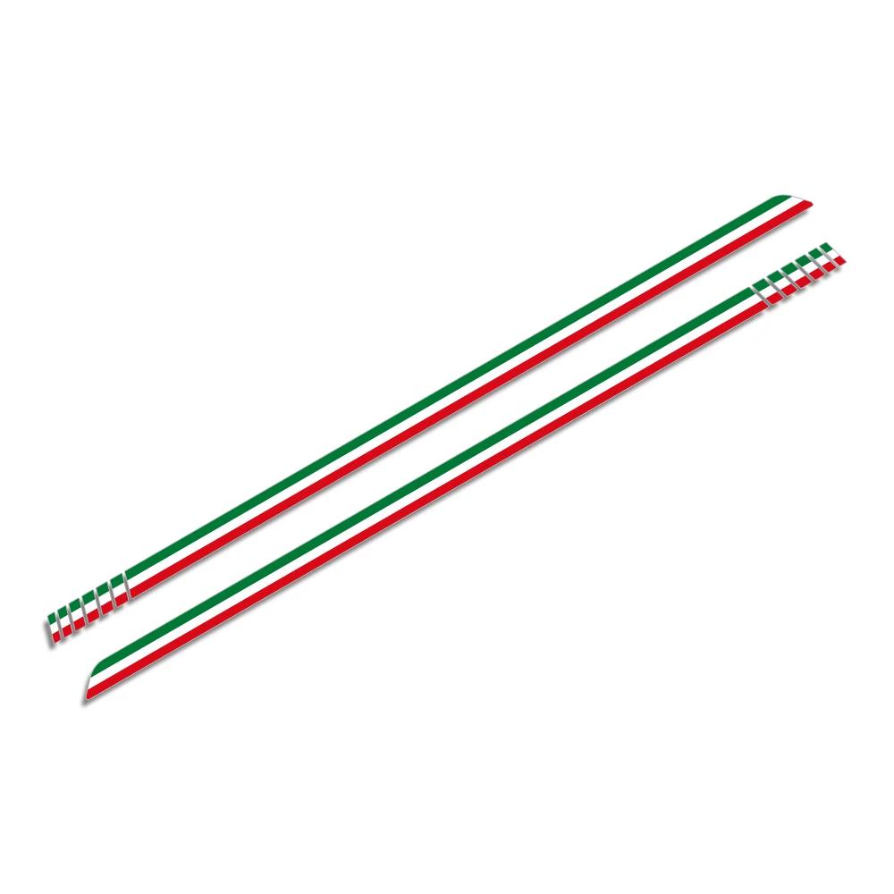 

Italy Flag Racing Stripes Graphics Car Vinyl Decals Side Door Italian Style Sticker Accessories For Fiat 500 Abarth 595 695 500C