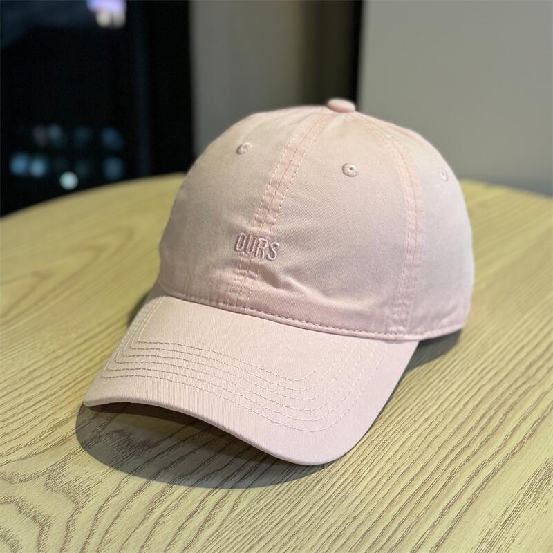 New Cotton Soft-top Baseball Cap for Girls, Simple and Versatile Hat, Colorful Wide-brimmed Face, Small Sunshade Cap for Men