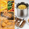 3.5 Stainless Steel Deep Fryer L with Oil Droplet Drain and Wide Mouthed Pot Suitable for Parties, Kitchens and Restaurants.