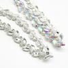 Wonderful Design Rhinestone Flower Chain Trim Sew on Horse Eye Crystal Glass Ribbon Applique Trim Sew on Clothes Bag Accessories