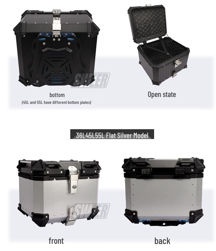 45L/100L Large Capacity Aluminum Alloy Electric Vehicle Tail Box for Motorcycles & Electric Bicycles