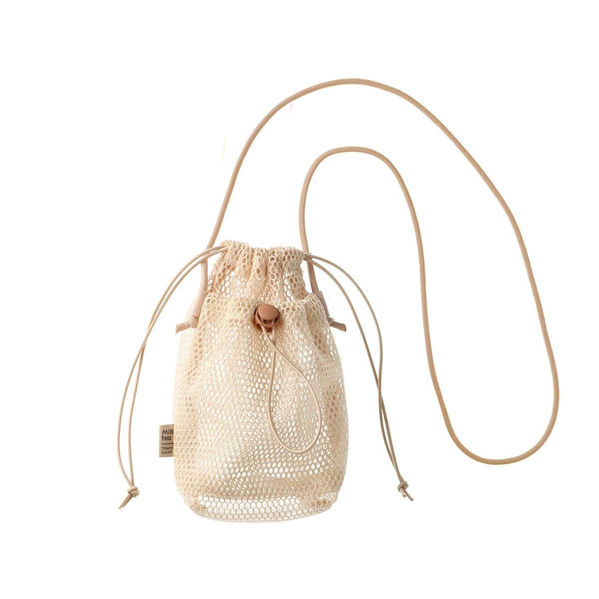 Shoulder Pouch Mesh Collection Milk Tea MSH-PO21-BE
