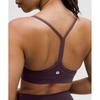 Lululemon Flow Y BrA Nulu  Light Support  A C Cups blACk Plum