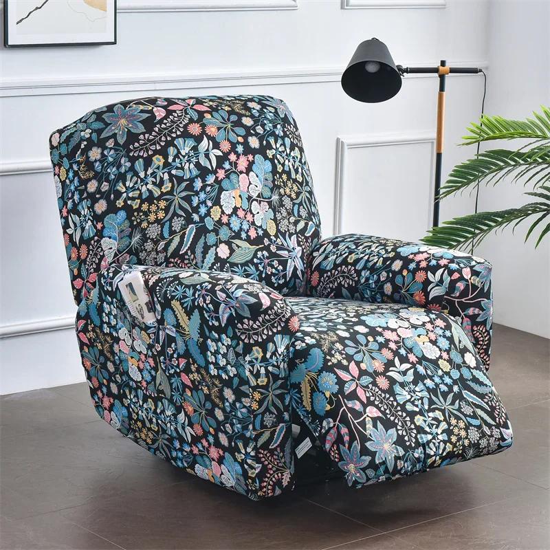 Nordische Blumen Relaxsessel Sofa Bezüge Elastischer Sofa Schutzbezug Relax Sessel Abdeckung Lounge Zuhause Haustiere Kratzfest