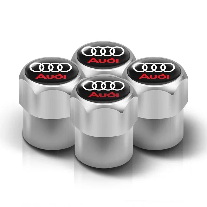 4 Stück Metall Auto Rad Reifen Ventil Kappe Schutzabdeckung für Audi Q3 Q4 Q5 Q6 Q7 B8 B6 C6 8p B7 C5 A3 A4 A5 A6 A7 A8 S3 S4 S5 S6
