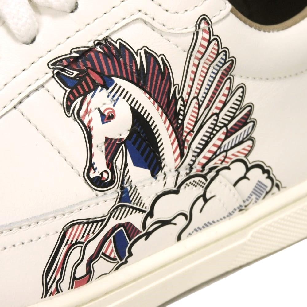 Used 9212 Quicker Pegasus Pop 191123Z 7896 Women's 36" Low-Top Blue Red 9.3" H Logo Embossed White from Japan AUTHENTIC