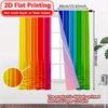 2pcs, 2D FLAT PRINTING Curtains (Without Rod) Rainbow Reflection Festival Creative Curtains Versatile Polyester Curtains Outdoor