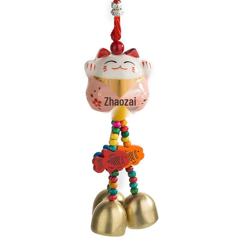 

Керамический ветряной колокольчик-подвеска Кошка для двери или витрины - Маленькое подвесное украшение
