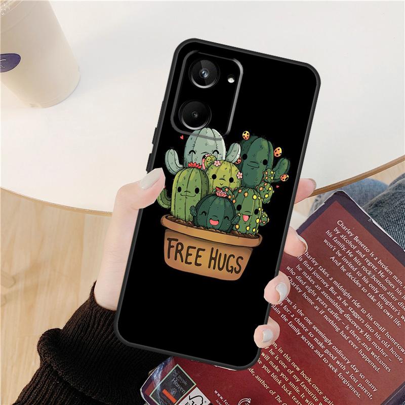 

Plant Cactus Case For Realme GT 6 6T 5 GT7 Pro 10 11 12 13 14 Pro Plus C53 C51 C21Y C25S C55 C67 C61 C75 Realme 11