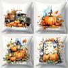 Autumn Truck & Pumpkins Pillowcasesuitable For Sofa Car Bedroom Decorative Cushion Cover Pillow Cover