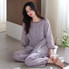 Pajamas women's summer woven pure cotton seven-quarter sleeve gauze cotton thin middle-aged mother spring and autumn loungewear suit