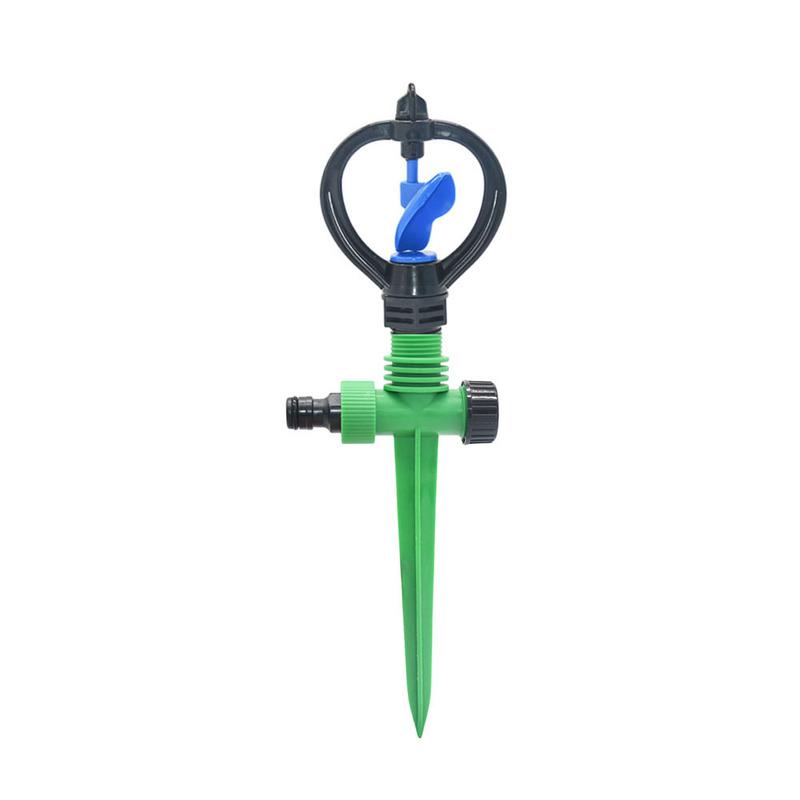 Garden Lawn 360 Degree Rotating Sprinkler 1/2" Male Thread Scattering Nozzle Automatic Rotating Watering Nozzle With Support