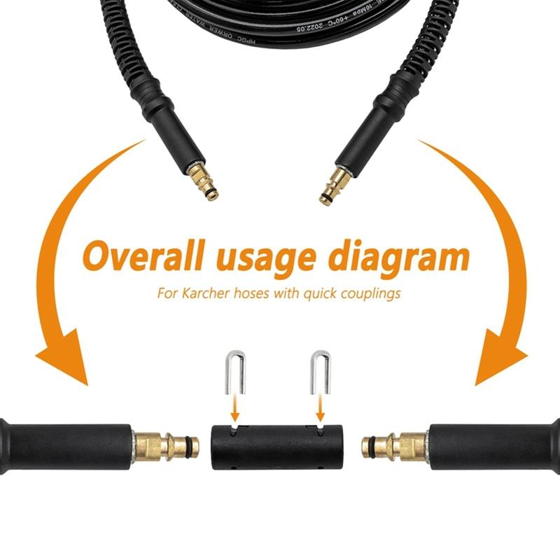 Connection Adapter for Karcher Parkside Bosch Pressure Washer with Quick Connect Pressure Washer Extension Hose