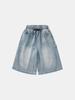 IKALOOK Wide Carpenter Denim Half Pants Cspt120