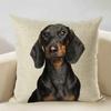 Nordic Animal Portrait Decorative Cushion Cover Dog Fashion Sofa Pillow Cover 45x45cm Linen Children's Gift Dog Companion