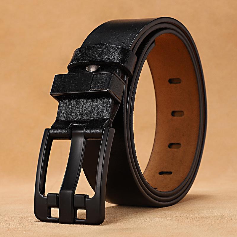 

Мужской ремень из натуральной кожи очень длинный черный большого размера 140cm