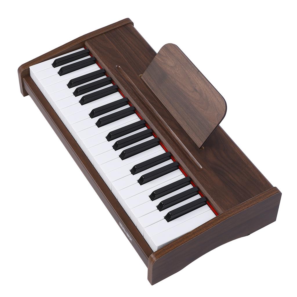 Piano Keyboard 37 2.2cm Key Walnut Grain Pattern Electric Keyboard for Beginners and Experienced