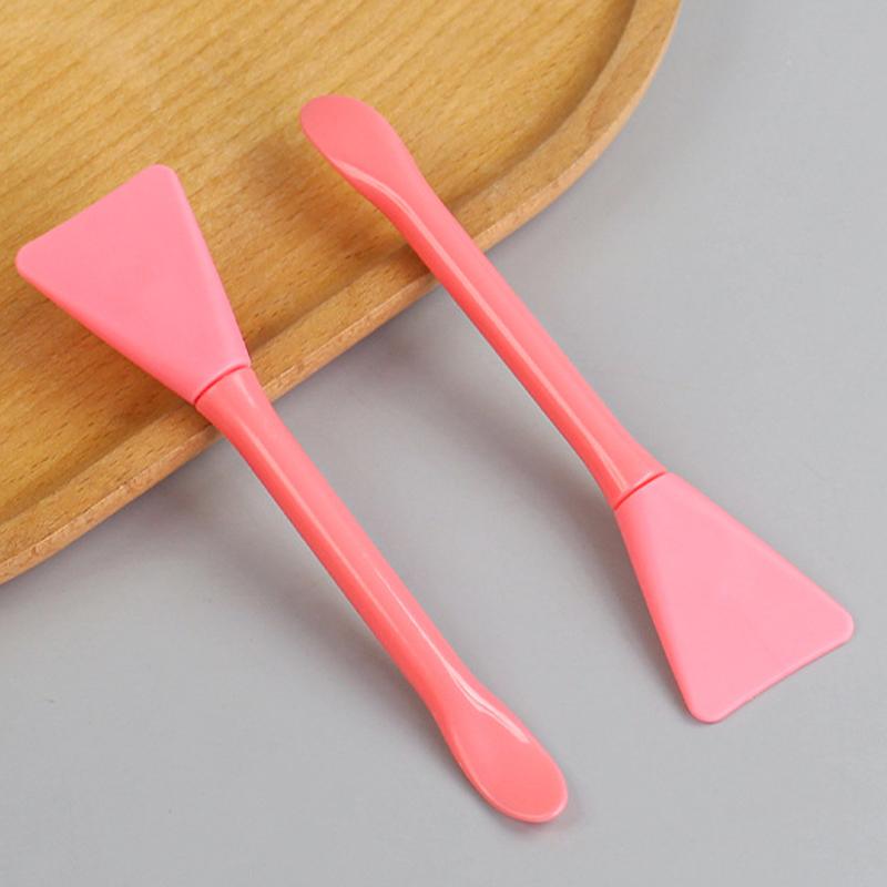 Double Head Dual-Use Facial Mask Brush Silicone Facial Mask Stick With Scoop Facial Beauty Tool