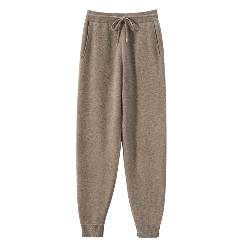 2025 Women`s Slim-Fit Cashmere Knit Trousers