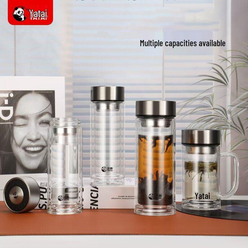 

YATAI Double-Wall Glass Tea Tumbler with Handle 510ml