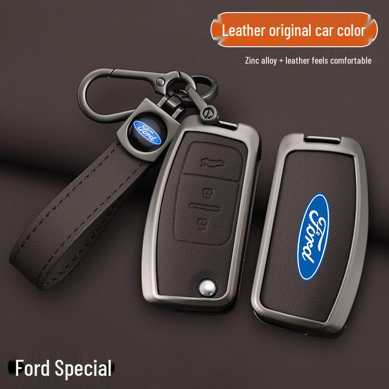 Kryt na klíč Ford Focus & Fiesta - Pravá hovězí kůže (Kompatibilní s modely 09/11/12 & 16/18)