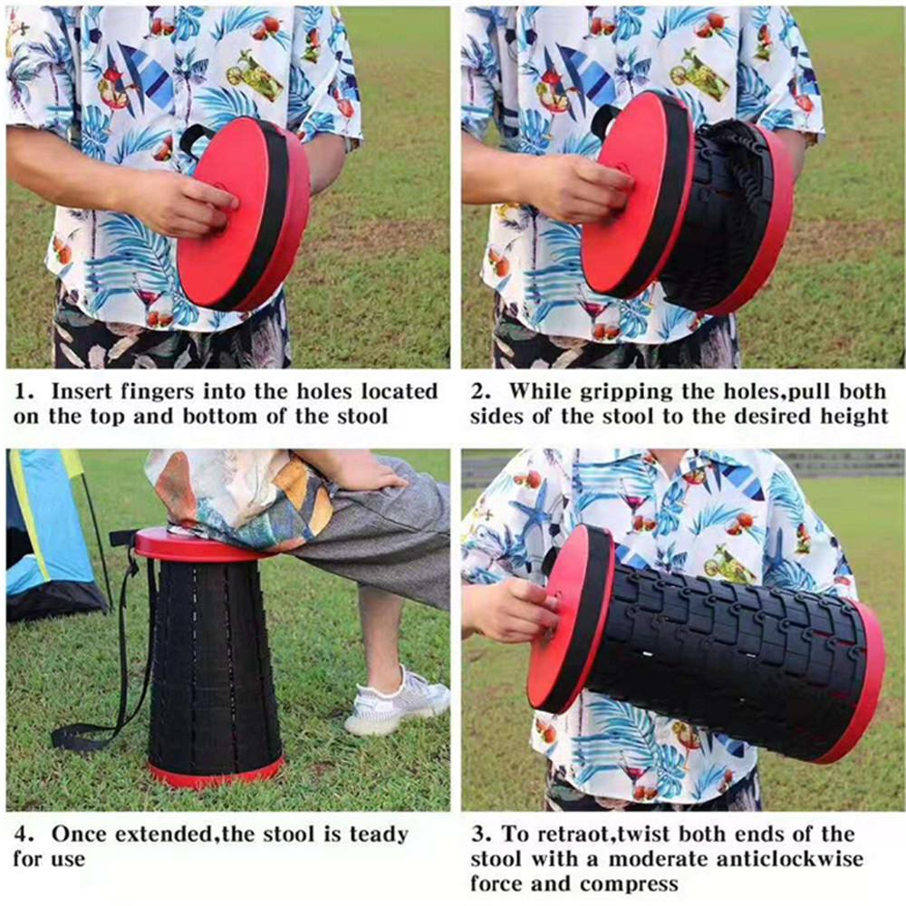 Retractable Foldable Adjustable Stool Outdoor Portable Subways Waiting Outdoor Travel Small Seat