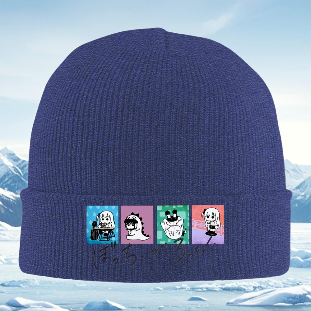 

Anime girl posescute outfitfun drawings Men Women Unisex Knitted Hat Beanie Pullover Cap Winter Thermal Warm Christmas Outdoor