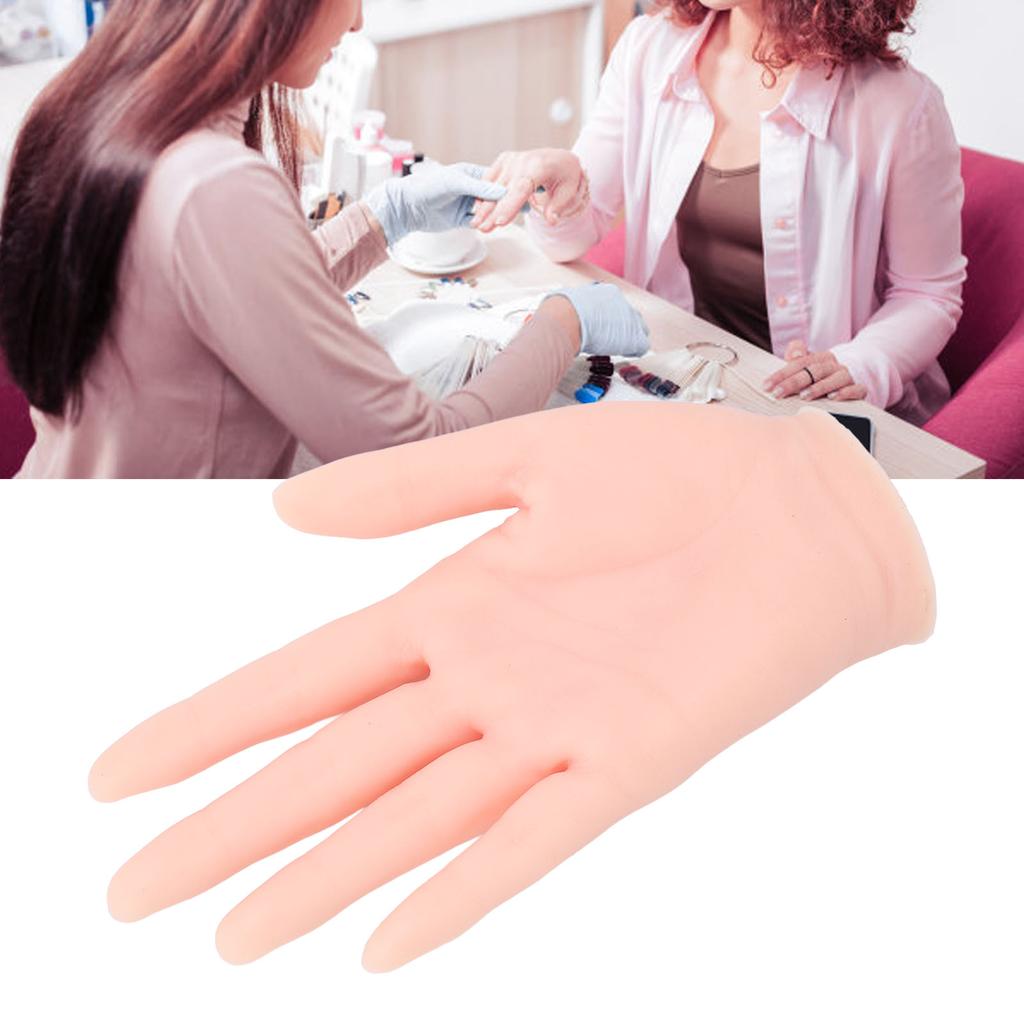 Nail art Übungshand Hohe Simulation Flexible Silikon Nagel Übungstraining Mannequin Hand für R
