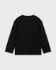 WORK ON BODY OFF [Shoulder +3Cm] Wide Oversized Long Sleeve T-Shirt [Black]