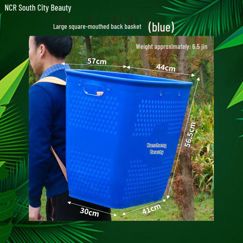 Extra velký dvojitý ramenní košík s víkem v imitaci bambusové vazby pro nákupy a zemědělství