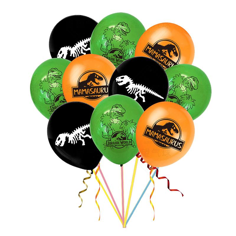 10Pcs Dinosaur Party Balloons for Boys Birthday Party Jurassic World Jungle Animal Latex Balls Decoration Baby Shower Kids Toy