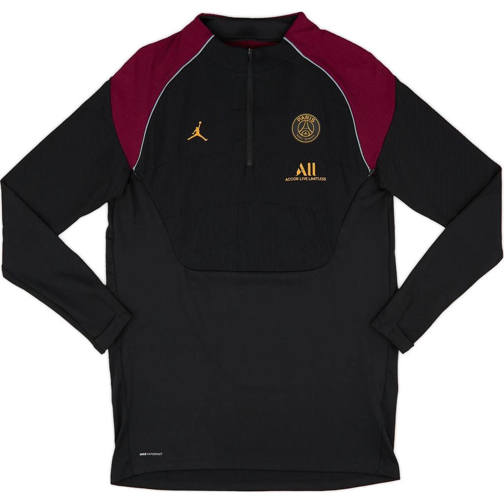 Jordan Paris Saint-Germain 2020-21 Player Issue Vaporknit Pullover Fashion Long Sleeve Football Shirt Unisex tops Black CZ6733-010
