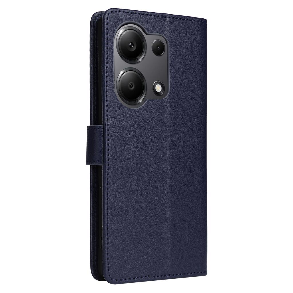 For Xiaomi Redmi Note 13 Pro 4G/Poco M6 Pro 4G Leather Case Card Slots Phone Stand Cover