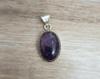 Natural Amethyst Oval Pendant, 925 Sterling Silver Handmade Necklace, Women's Jewelry