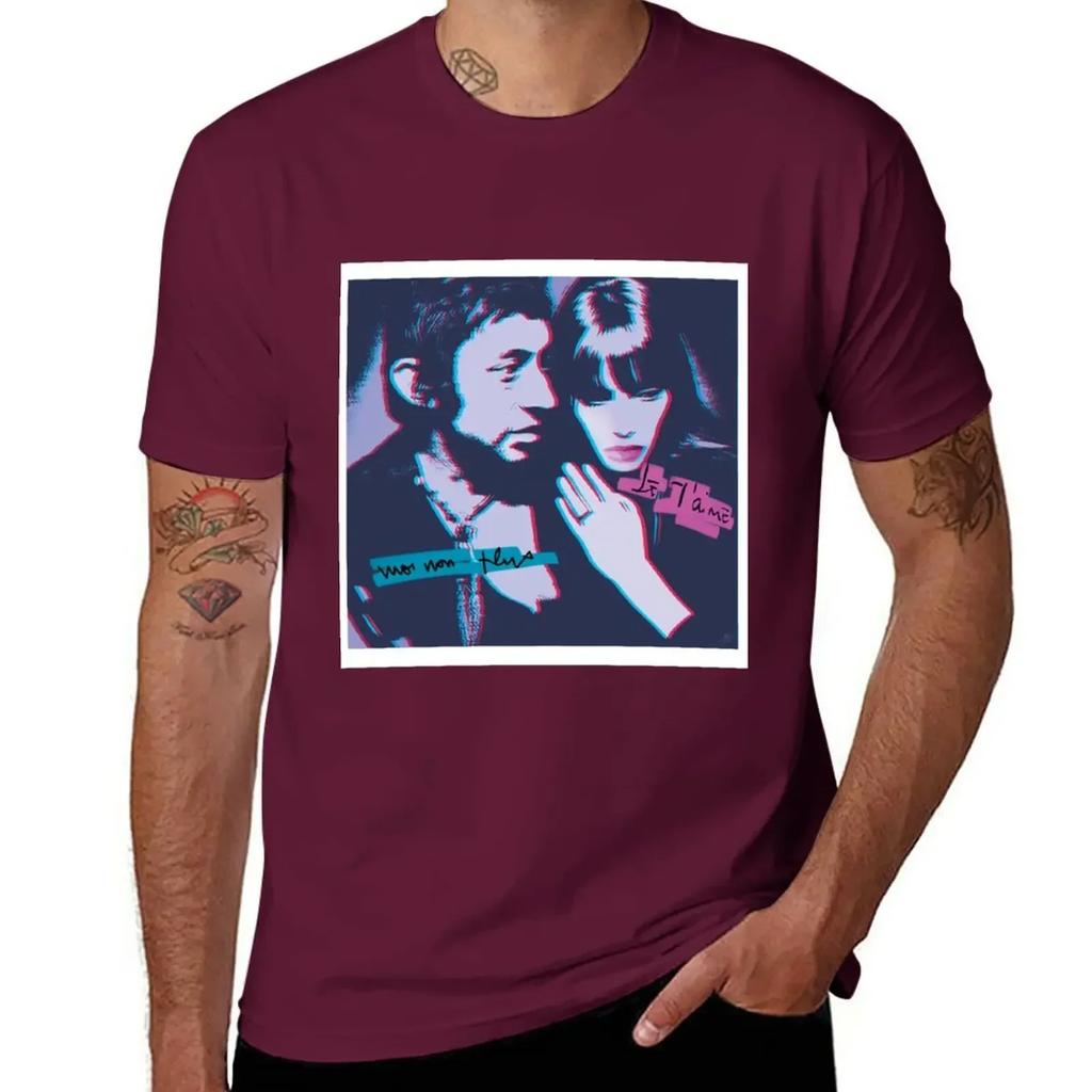 Serge Gainsbourg Jane Birkin Je taime moi non plus Tričko nové vydání černé Tričko Unisex
