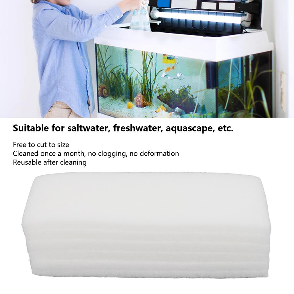 6pcs Fish Filter Pad Aquarium Biochemical Cotton Pad for Seawater Water Water s