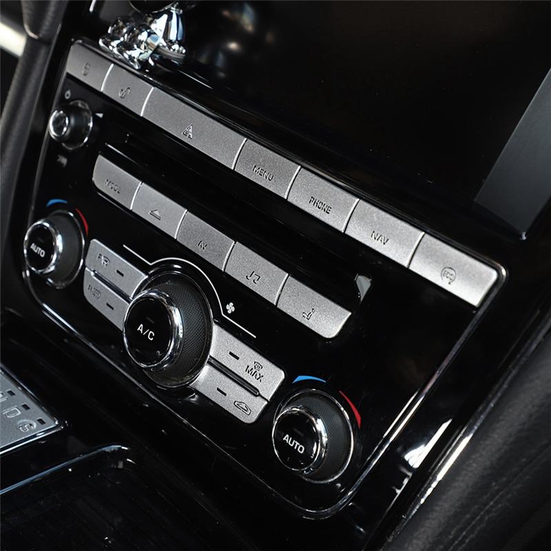 A03E-Car Central Control Air Conditioner Button Decoration Sticker For Jaguar XJ 2012-2015 Car Accessories