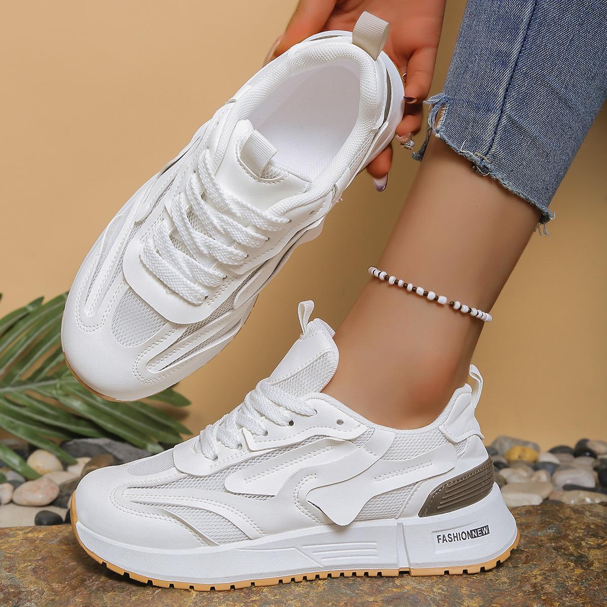 

Summer Women s Platform Casual Sports Shoes Breathable Soft Bottom Running Sneakers Trendy Increased Height Dad Shoes For Women 36 белый