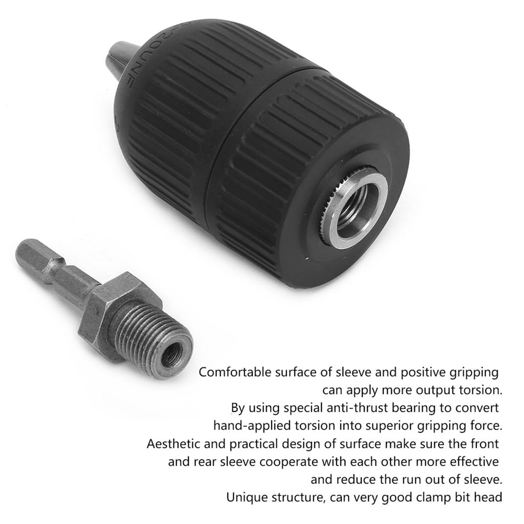 Plastic Casing 2.013MM 1220UNF Keyless Drill Chuck   14 Hex Connecting Rod