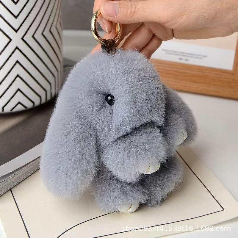 Imitation Otter Rabbit Pendant, Bag Decor, Car Keychain Charm