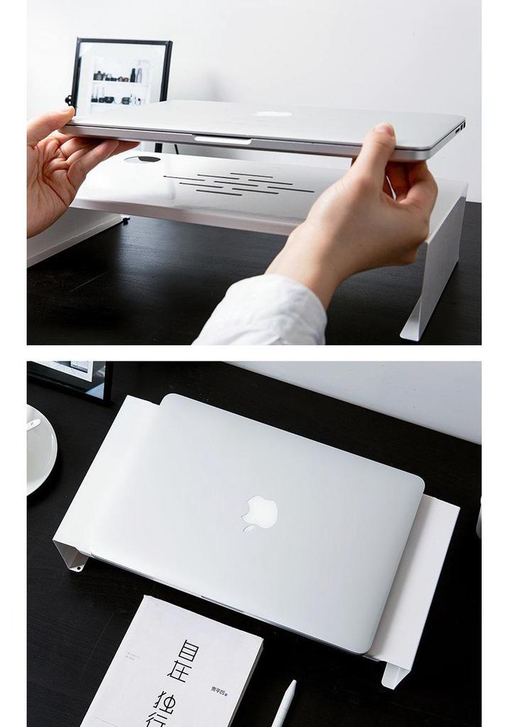 Eisenkunst Laptop- und Desktop-Monitorständer mit Tastaturspeicher