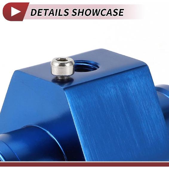 1 Set Car Water Coolant Temperature Sensor Adapter Joint Pipe Radiator Sensor Adaptor 38mm Blue